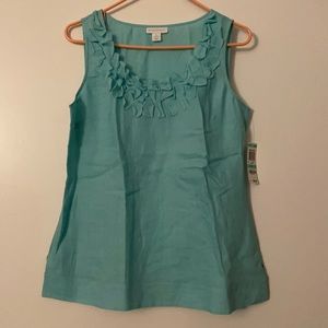 NWT Charter Club blue top